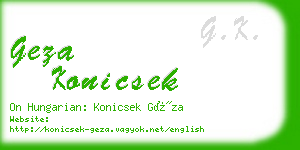 geza konicsek business card